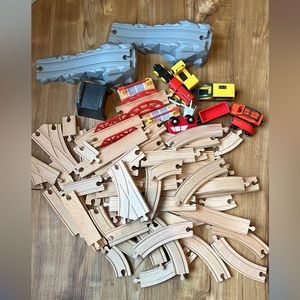 Wood train set